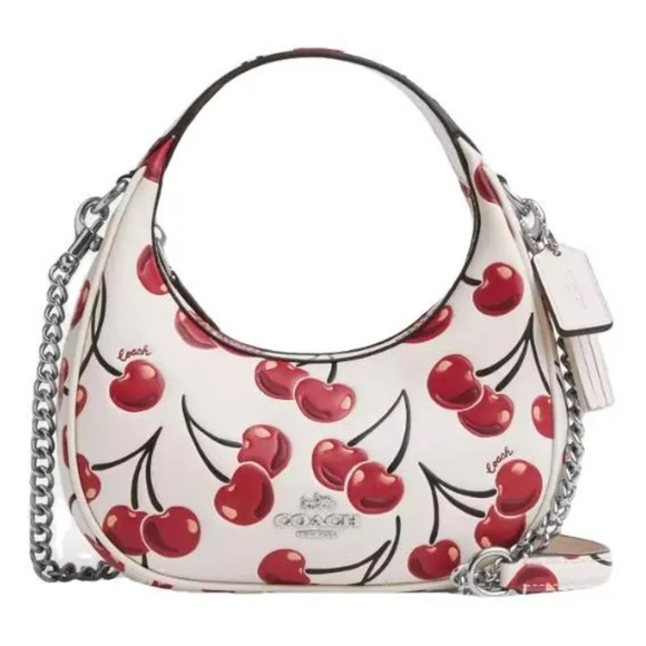 NEW COACH Carmen Mini Crossbody Bag With Cherry Print multifunctional stylish - Picture 1 of 1